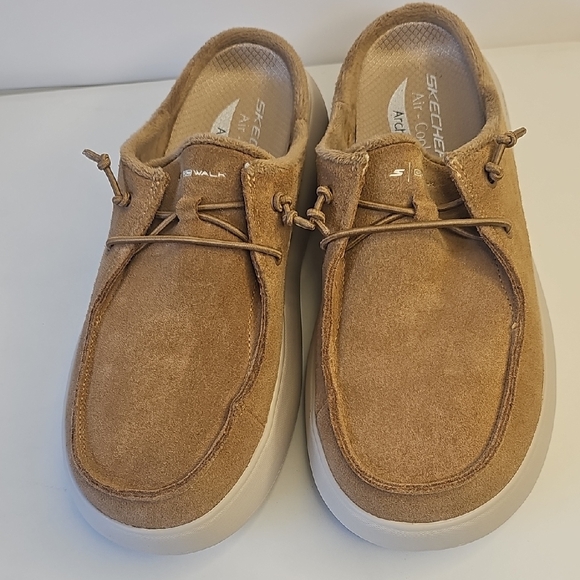 Skechers Women’s Slip-On Suede Mules in Tan Size 9 - Picture 3 of 7